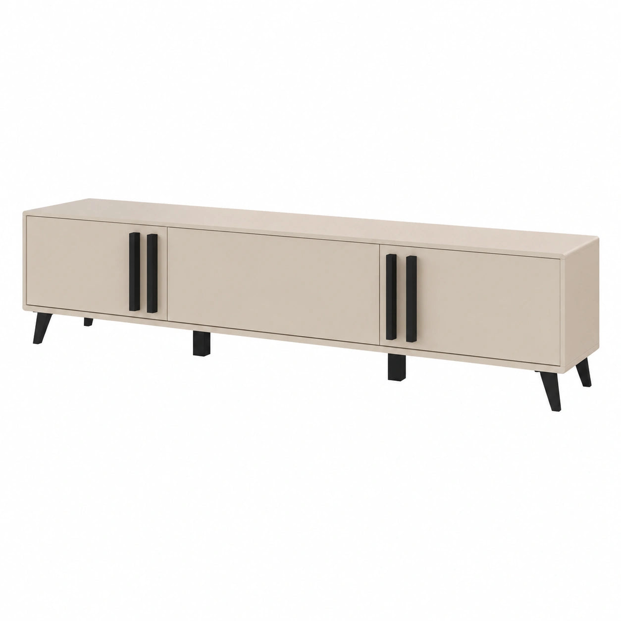 Meuble TV moderne avec pieds hauts, coloris variés