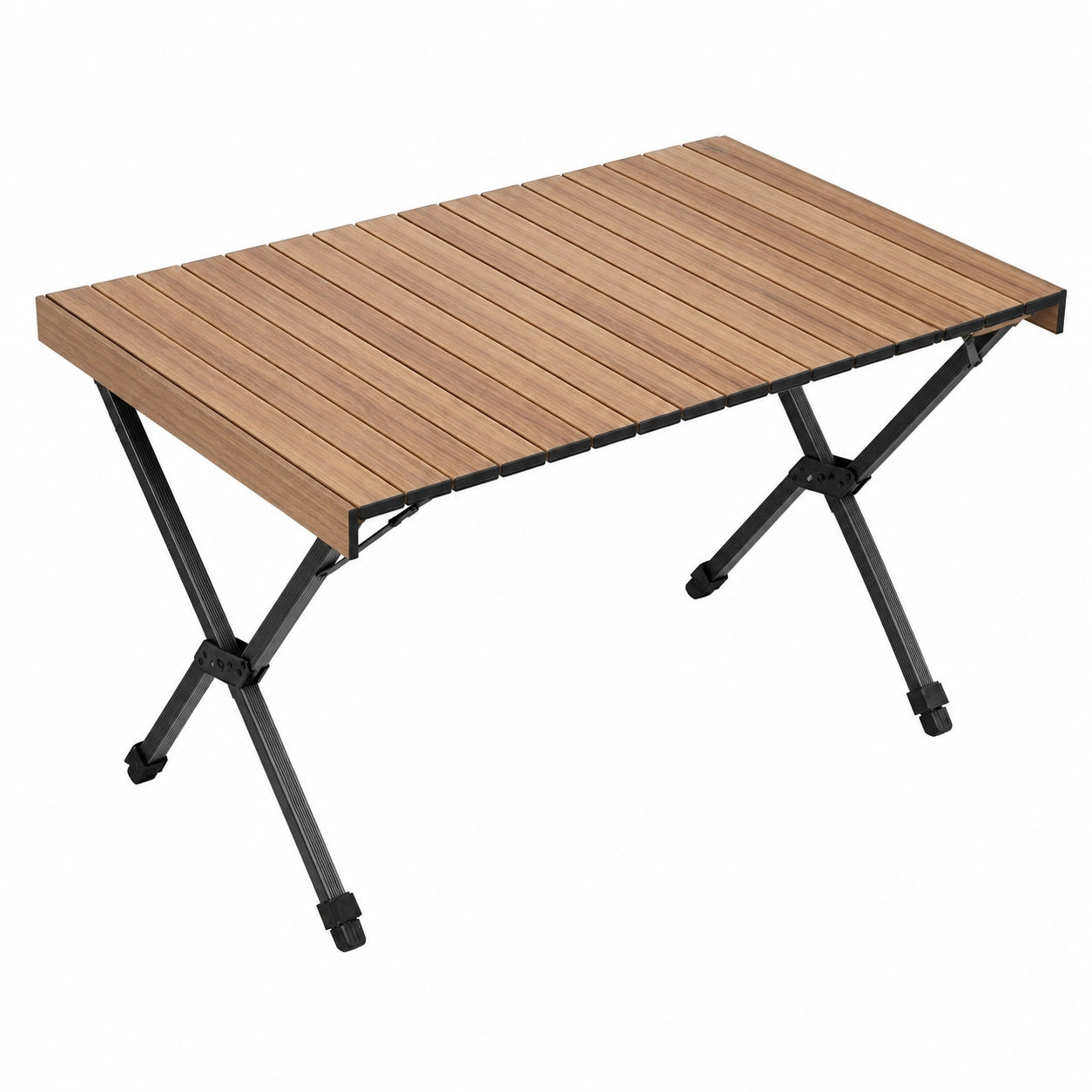 Table de Camping Pliante pour 4-6 Personnes avec Hauteur Ajustable et Plateau en Aluminium