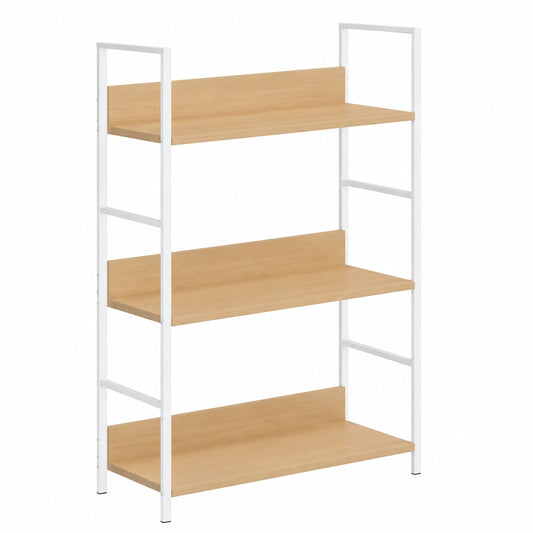 Étagère à Livres 3 Niveaux Bois Chêne Design Scandinave
