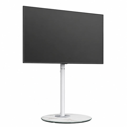 Support TV Pied Scandinave Réglable pour Écran de 32 à 60 Pouces