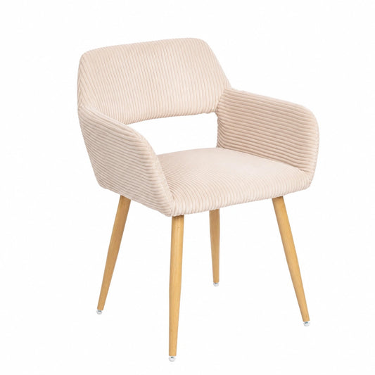 Lot de 4 chaises scandinaves en velours côtelé pour salle à manger