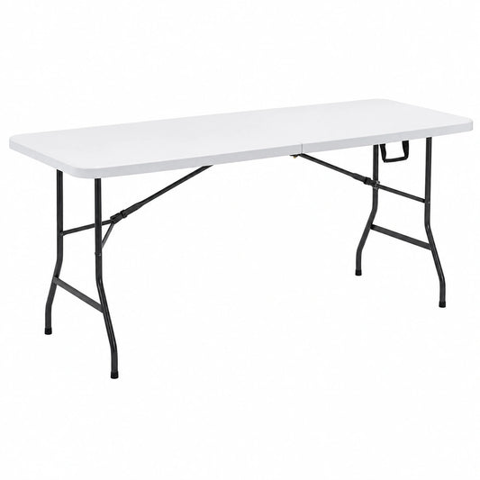 Table de Camping Pliante Légère 180x70x74 cm, Blanche