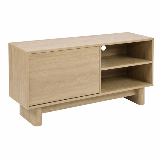 Meuble TV scandinave en bois clair 120 cm