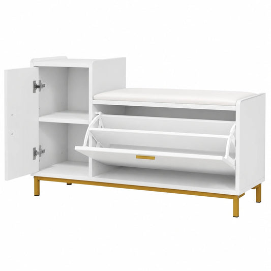 Armoire à Chaussures avec Banc et Tiroirs Réversibles